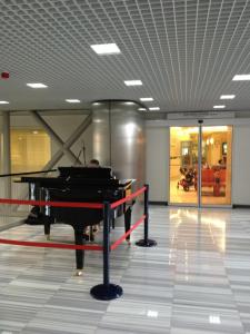 Actual grand piano outside women's clinic, American Hospital, Istanbul